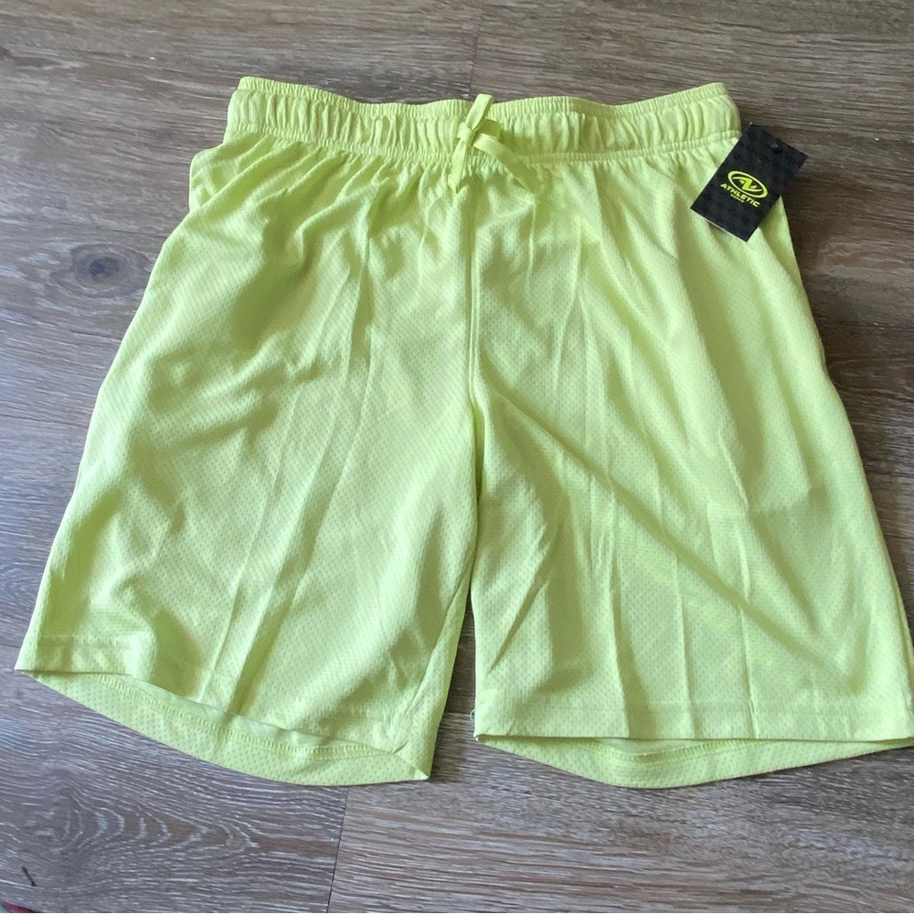 Athletic‎ Work Shorts Mens Size M 32-34 Green Polyester New